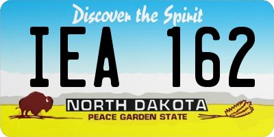 ND license plate IEA162