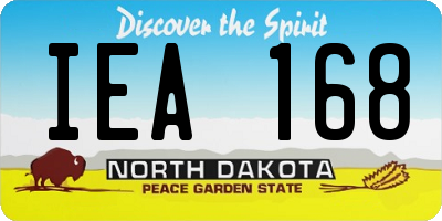 ND license plate IEA168