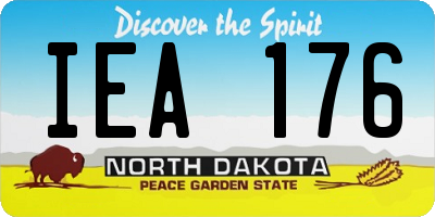 ND license plate IEA176