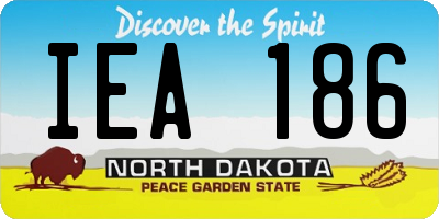 ND license plate IEA186