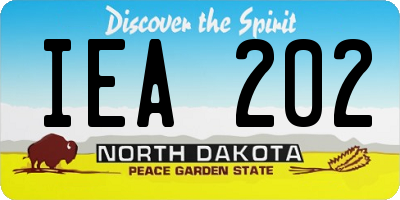 ND license plate IEA202