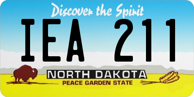 ND license plate IEA211