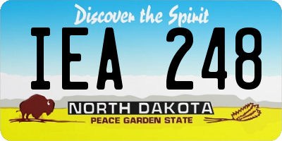 ND license plate IEA248