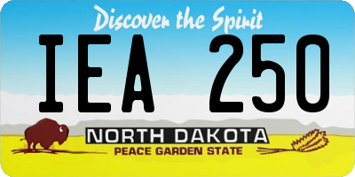 ND license plate IEA250