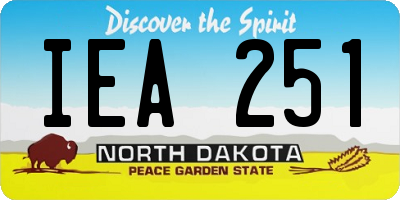 ND license plate IEA251