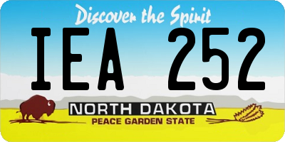 ND license plate IEA252