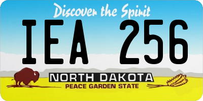 ND license plate IEA256