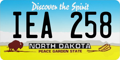 ND license plate IEA258