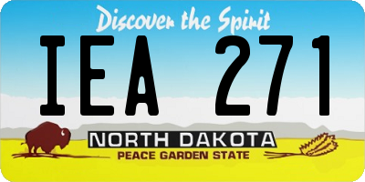 ND license plate IEA271