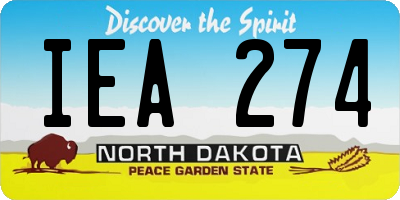 ND license plate IEA274
