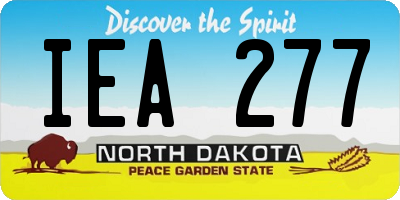 ND license plate IEA277