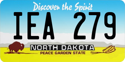 ND license plate IEA279