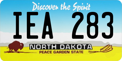 ND license plate IEA283
