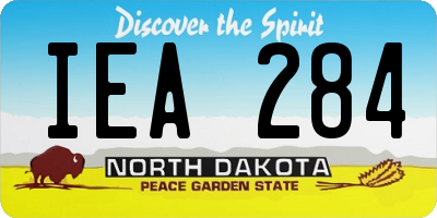 ND license plate IEA284