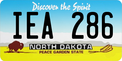 ND license plate IEA286