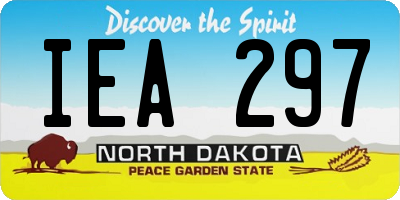 ND license plate IEA297