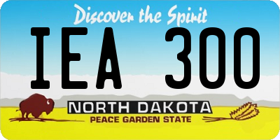 ND license plate IEA300