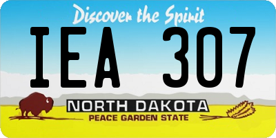 ND license plate IEA307