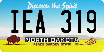 ND license plate IEA319