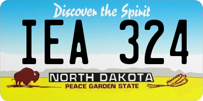ND license plate IEA324