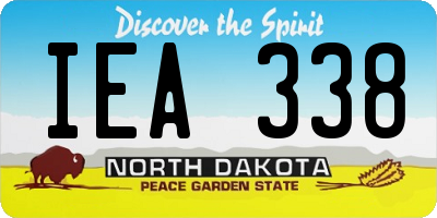 ND license plate IEA338