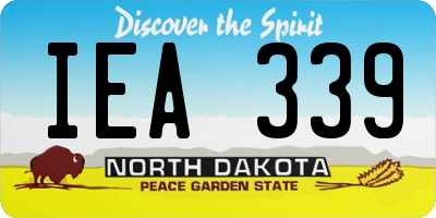 ND license plate IEA339