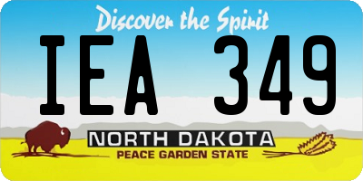 ND license plate IEA349