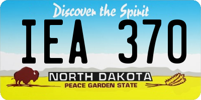 ND license plate IEA370