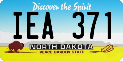 ND license plate IEA371