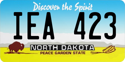 ND license plate IEA423