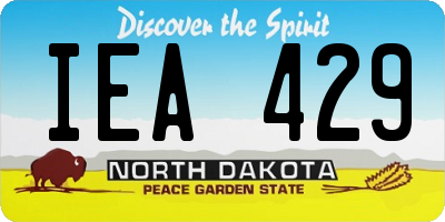 ND license plate IEA429