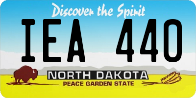 ND license plate IEA440