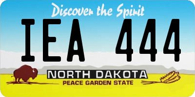 ND license plate IEA444