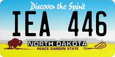ND license plate IEA446