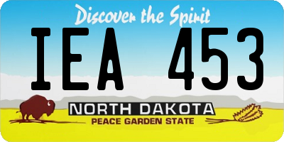 ND license plate IEA453