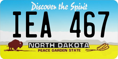 ND license plate IEA467