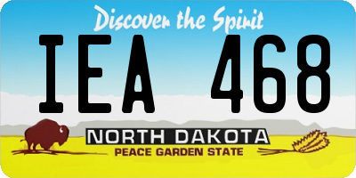 ND license plate IEA468