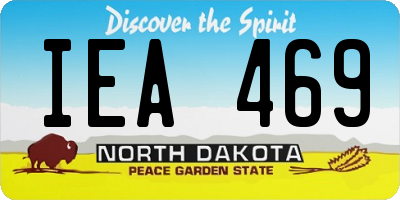 ND license plate IEA469