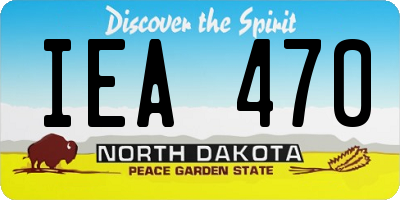ND license plate IEA470