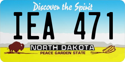 ND license plate IEA471