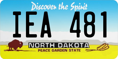 ND license plate IEA481