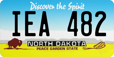 ND license plate IEA482