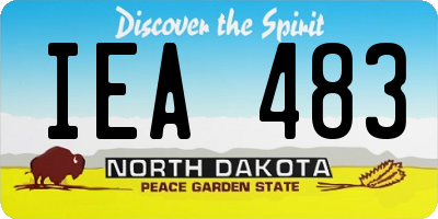 ND license plate IEA483