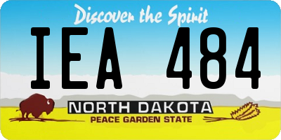 ND license plate IEA484