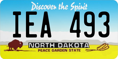 ND license plate IEA493