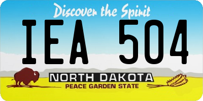 ND license plate IEA504