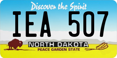ND license plate IEA507