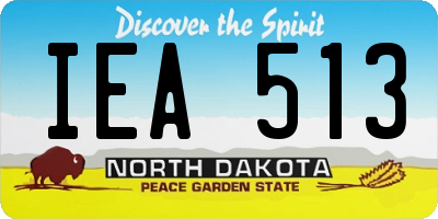 ND license plate IEA513