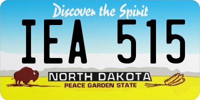 ND license plate IEA515