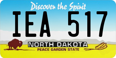 ND license plate IEA517